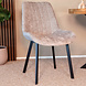 Lizzely Garden & Living Eetkamerstoel Susta grijs chenille eetstoel