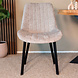 Lizzely Garden & Living Eetkamerstoel Susta grijs chenille eetstoel