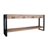 Lizzely Garden & Living Bijzettafel 180cm mangohout Vera lichtbruin