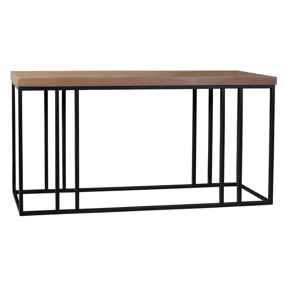 Bijzettafel mangohout Don 150cm walnoot