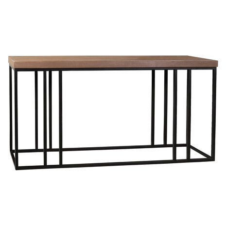 Lizzely Garden & Living Bijzettafel mangohout Don 150cm walnoot