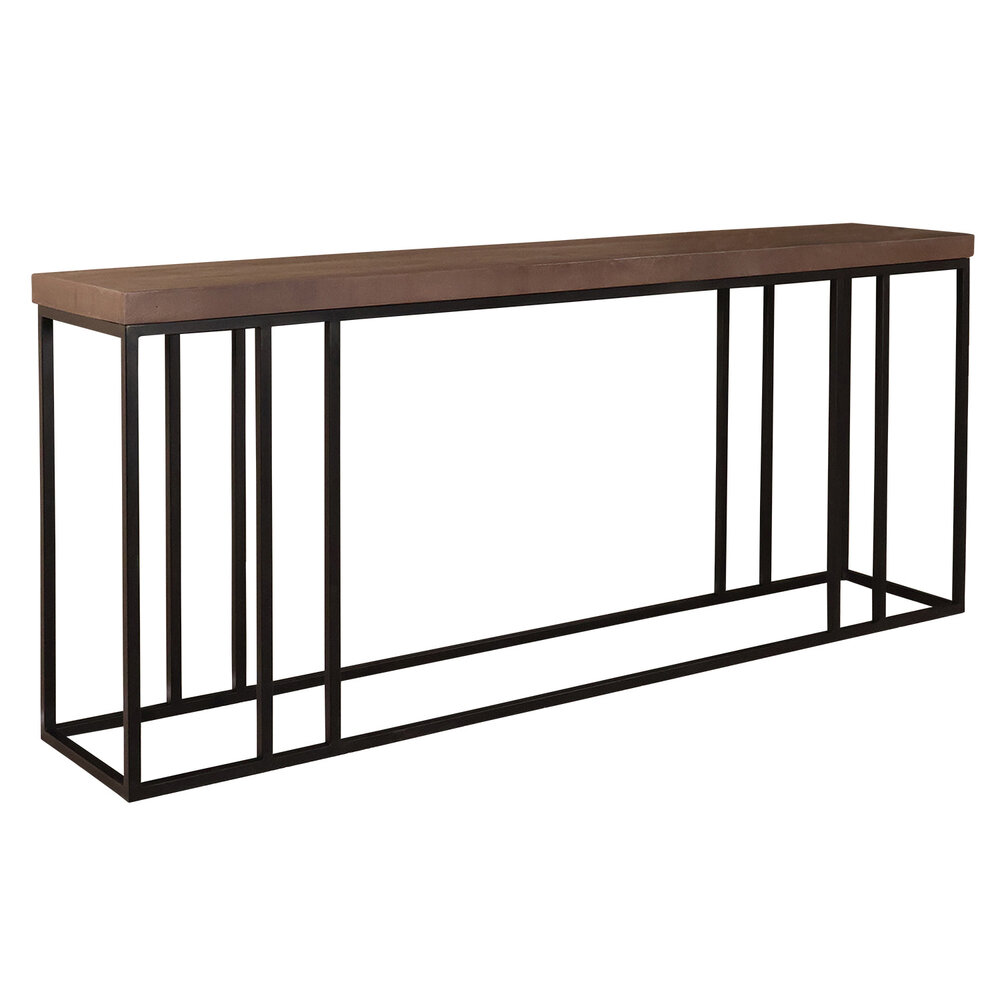 Bijzettafel mangohout Don 180cm walnoot