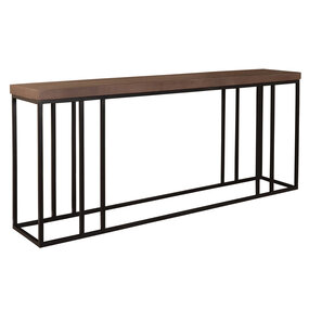 Lizzely Garden & Living Bijzettafel 180cm mangohout Don walnoot