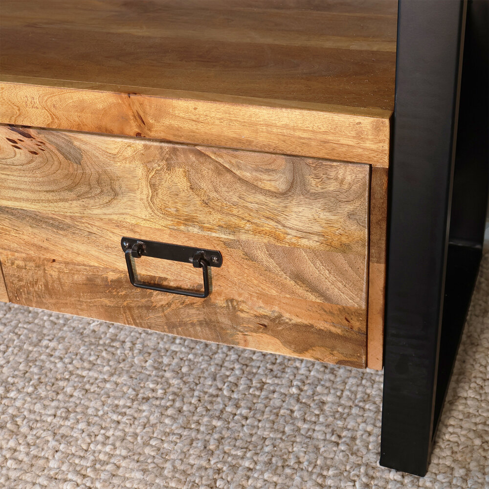 TV meubel mangohout Ilse industrieel 180cm duurzaam massief hout mango