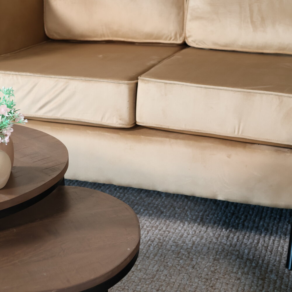 Hoekbank design Venna 200cm bank bruin velvet