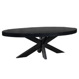 Lizzely Garden & Living Salontafel ovaal mangohout 130cm Jimmy zwart Lizzely Garden & Living Salontafel ovaal mangohout 130cm Jimmy zwart