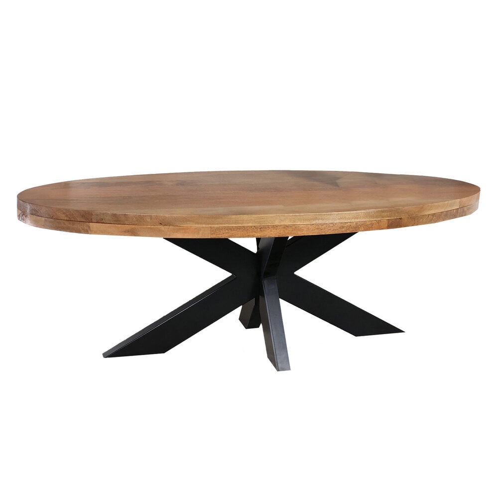 Salontafel ovaal mangohout 130cm Jimmy lichtbruin