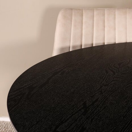 Lizzely Garden & Living Eettafel rond Ronsi Antoinette zwart 120cm ronde tafel
