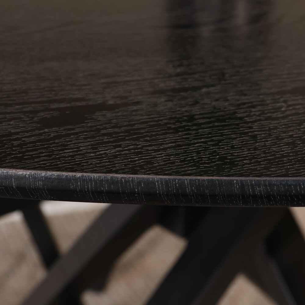 Eettafel rond Ronsi Antoinette zwart 140cm ronde tafel