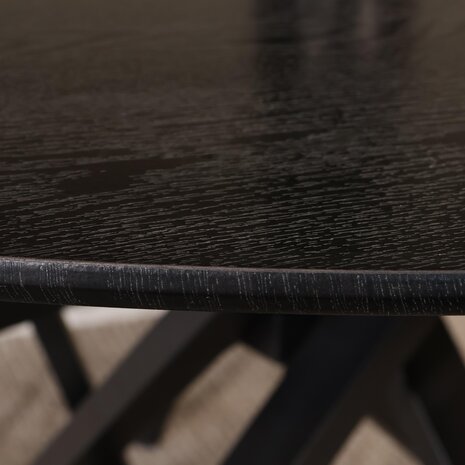 Lizzely Garden & Living Eettafel rond Ronsi Antoinette zwart 140cm ronde tafel