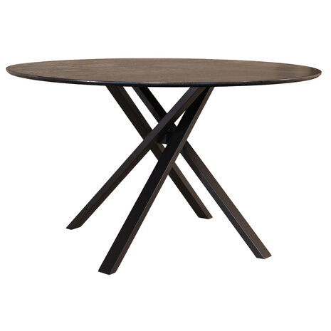 Lizzely Garden & Living Eettafel rond Ronsi Antoinette zwart 140cm ronde tafel