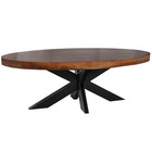 Salontafel ovaal mangohout 130cm Jimmy bruin