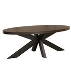 Salontafel ovaal melamine donker walnoot Denzel 120cm