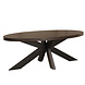 Lizzely Garden & Living Salontafel ovaal melamine donker walnoot Denzel 120cm