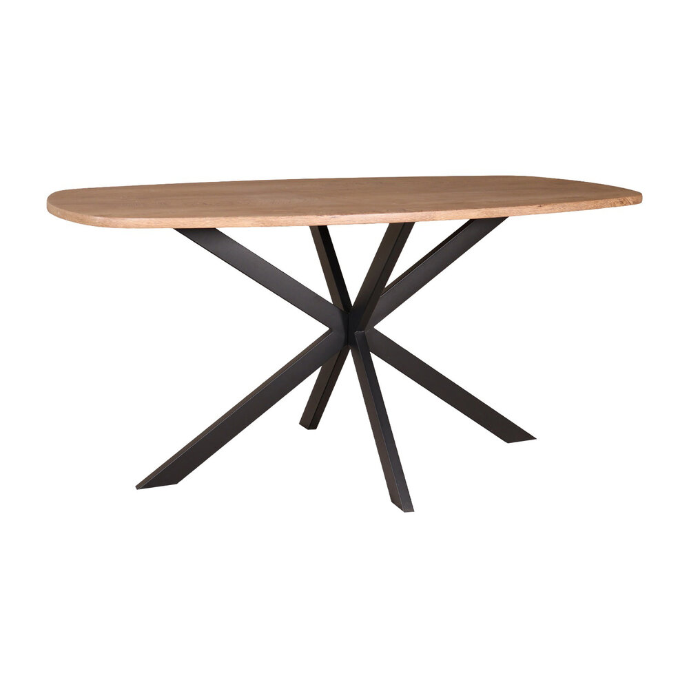 Eettafel Deens ovaal 160cm bruin Hero ovale eettafel