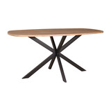 Lizzely Garden & Living Eettafel Deens ovaal 160cm bruin Hero ovale eettafel