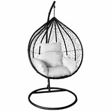 Lizzely Garden & Living Egg hangstoel zwart roundabout ei stoel hang