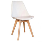 Eetkamerstoel wit met zitvulling Kuipstoel