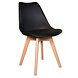 Lizzely Garden & Living Eetkamerstoel zwart met zitvulling Kuipstoel