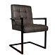Lizzely Garden & Living Eetkamerstoel met armleuning Milan antraciet microvezel industrieel