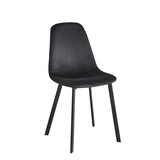 Lizzely Garden & Living Eetkamerstoel Simpy zwart velvet eetstoel