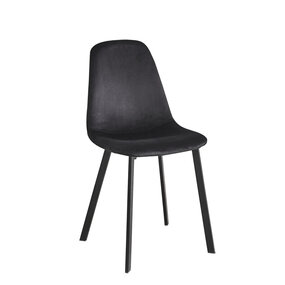 Lizzely Garden & Living Eetkamerstoel Simpy zwart velvet eetstoel