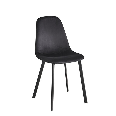 Lizzely Garden & Living Eetkamerstoel Simpy zwart velvet eetstoel