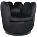 Lizzely Garden & Living Fauteuil Daphne velvet zwart draaibare fauteuil Lizzely Garden & Living Fauteuil Daphne velvet zwart draaibare fauteuil