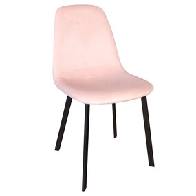 Lizzely Garden & Living Eetkamerstoel Simpy lichtroze velvet eetstoel
