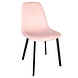 Lizzely Garden & Living Eetkamerstoel Simpy lichtroze velvet eetstoel
