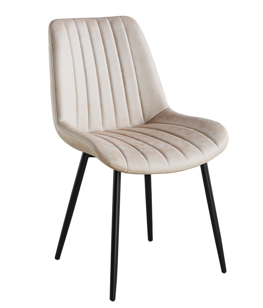 Eetkamerstoel Susta lichtgrijs microvezel eetstoel