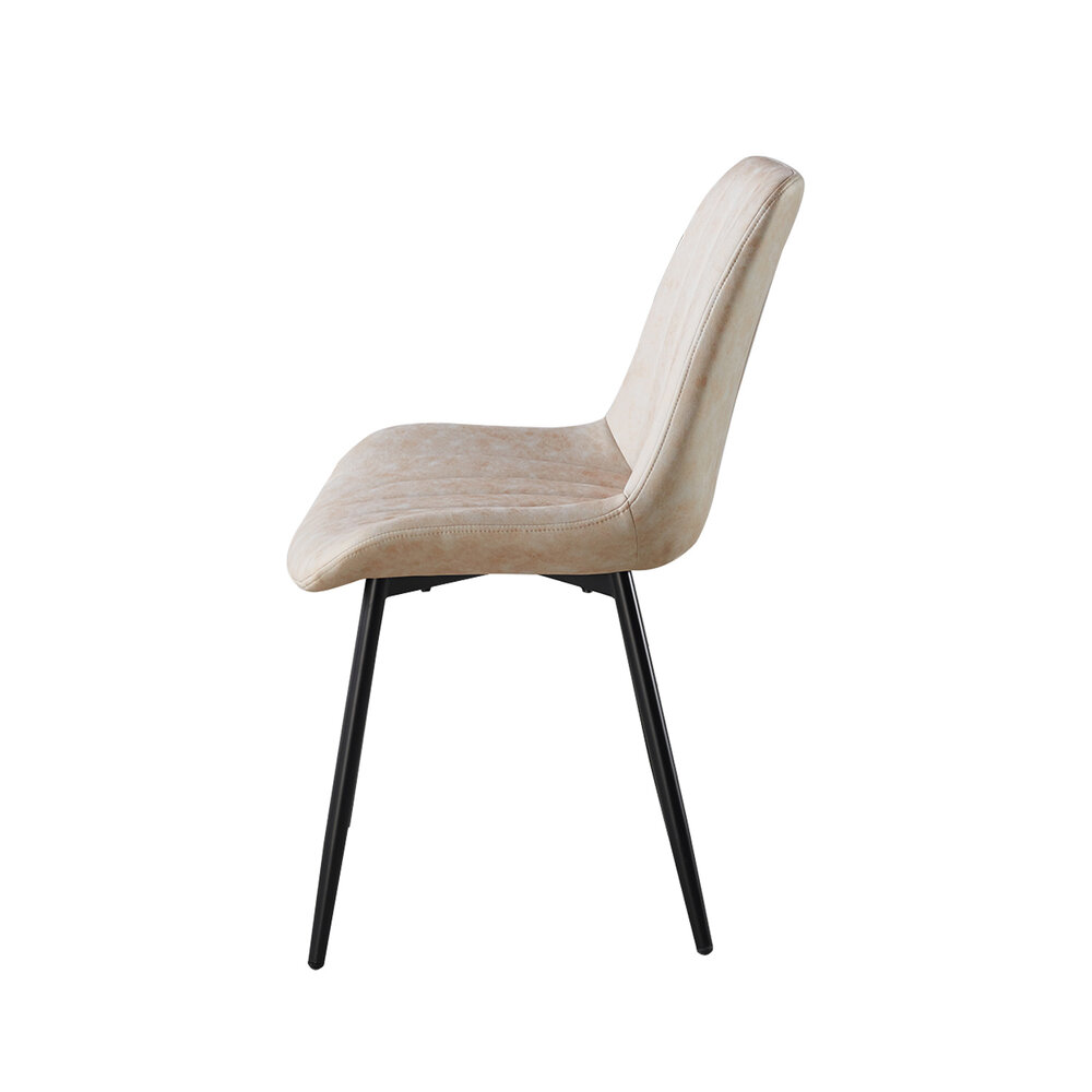 Eetkamerstoel Susta lichtgrijs microvezel eetstoel