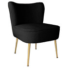 Fauteuil zitbank 1 persoons Teddy zwart stoel