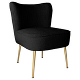 Lizzely Garden & Living Fauteuil zitbank 1 persoons Teddy zwart stoel