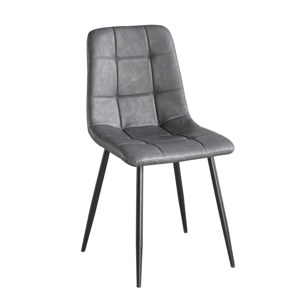 Eetkamerstoel Catoo antraciet kunstleder eetstoel