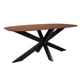 Lizzely Garden & Living Eettafel deens ovaal mangohout 180cm Austin walnoot bruin ovale tafel duurzaam mango eetkamertafel Lizzely Garden & Living Eettafel deens ovaal mangohout 180cm Austin walnoot bruin ovale tafel duurzaam mango eetkamertafel