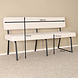 Lizzely Garden & Living Eetkamerbank Wendy 160cm zand stof eetbank