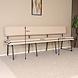 Lizzely Garden & Living Eetkamerbank Wendy 220cm beige stof eetbank