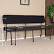 Lizzely Garden & Living Eetkamerbank Wendy 160cm zwart stof eetbank