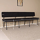 Lizzely Garden & Living Eetkamerbank Wendy 200cm zwart stof eetbank