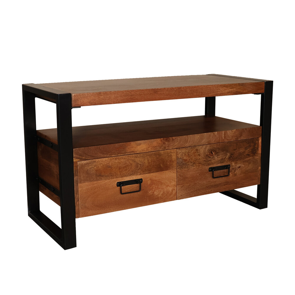 TV meubel mangohout Ilse industrieel 100cm duurzaam massief hout mango