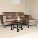 Lizzely Garden & Living Hoekbank design Venna 200cm bank champagne velvet loungebank zowel links als rechts bankstel Lizzely Garden & Living Hoekbank design Venna 200cm bank champagne velvet loungebank zowel links als rechts bankstel