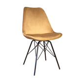 Lizzely Garden & Living Eetkamerstoel Viga bruin velvet eetstoel