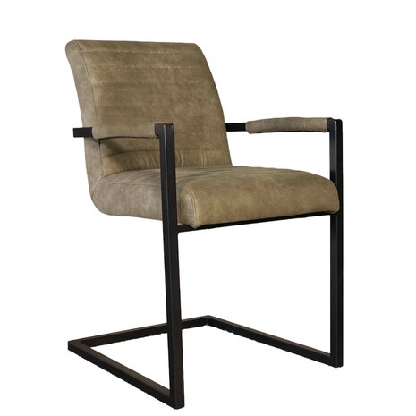 Lizzely Garden & Living Eetkamerstoel met armleuning donkergroen Noor design