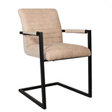 Lizzely Garden & Living Eetkamerstoel zand microvezel Noor