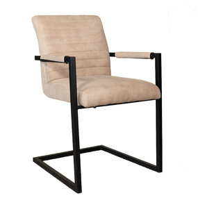 Lizzely Garden & Living Eetkamerstoel zand microvezel Noor