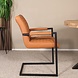 Lizzely Garden & Living Eetkamerstoel met armleuning cognac Noor industrieel design eetstoel