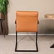 Lizzely Garden & Living Eetkamerstoel met armleuning cognac Noor industrieel design eetstoel
