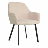 Lizzely Garden & Living Eetkamerstoel met armleuning Yurgan teddy gebroken wit eetstoel