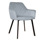 Eetkamerstoel met armleuning Yurgan velvet blauw eetstoel